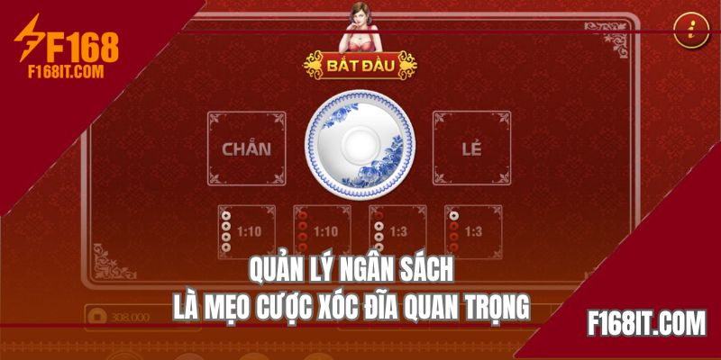 Quản lý ngân sách là mẹo cược xóc đĩa quan trọng